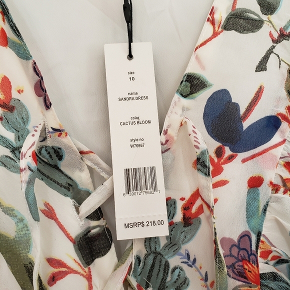 Walter Baker Cactus Bloom Sandra Dress Ruffle Maxi Size 10 - Picture 4 of 6